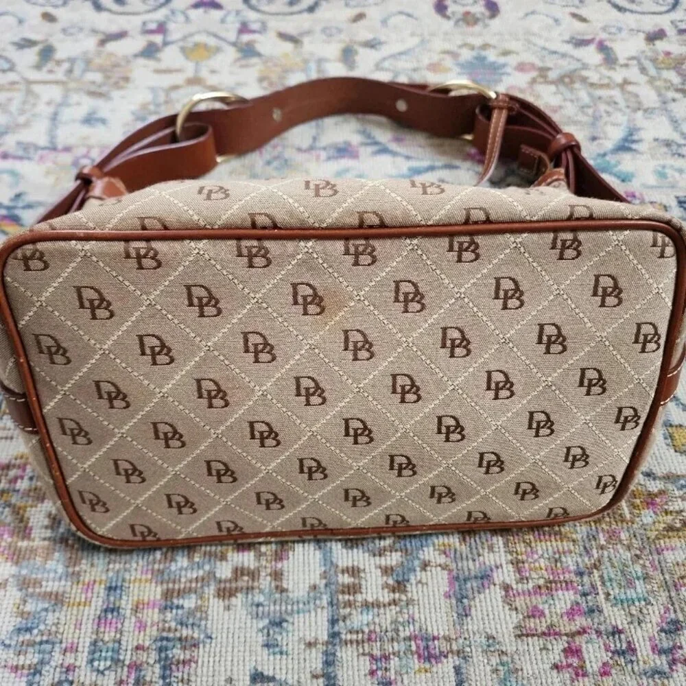 Dooney Bourke Women's Brown Signature Canvas Bucket Purse
